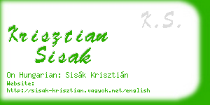 krisztian sisak business card