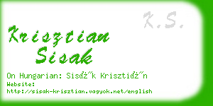 krisztian sisak business card